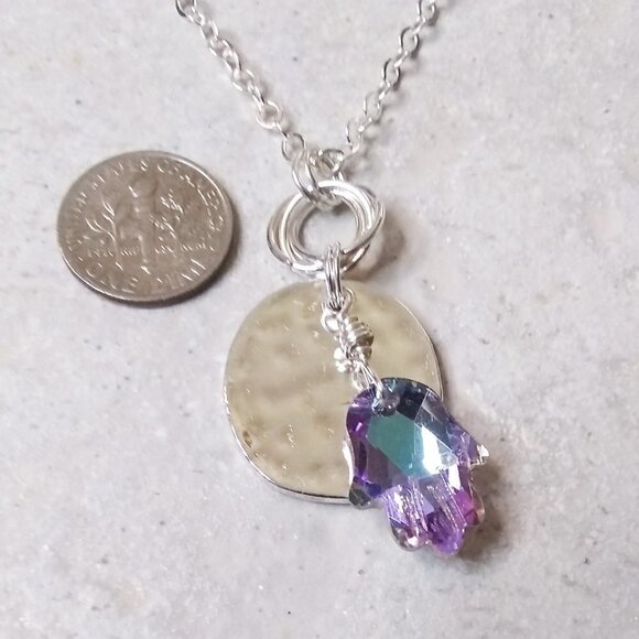 Glittering Shimmering Hand of Fatima ~ Hamsa Hand ~ Hand of Miriam - Blessings! - Picture 6 of 10